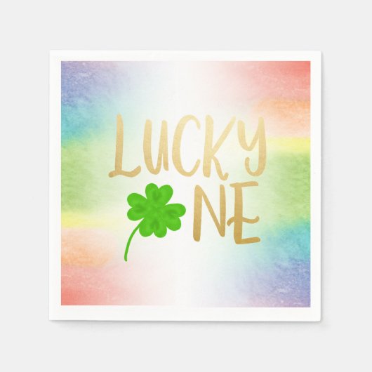 Lucky One St. Patricks Day Birthday Paper Servet (Voorkant)