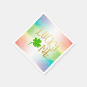 Lucky One St. Patricks Day Birthday Paper Servet (Hoek)