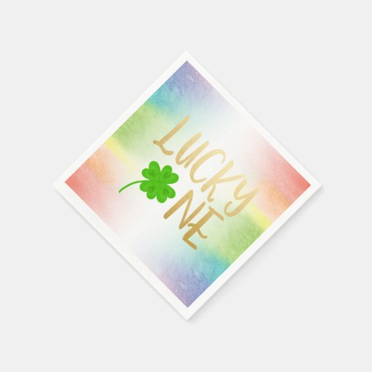 Lucky One St. Patricks Day Birthday Paper Servet (Hoek)