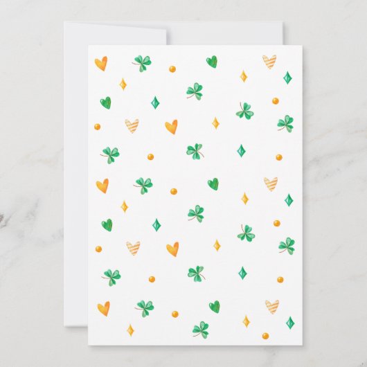 Lucky One St. Patrick's Day Boy First Birthday Inv Kaart (Achterkant)