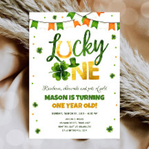 Lucky One St. Patrick's Day Boy First Birthday