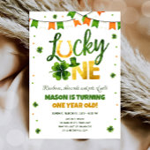 Lucky One St. Patrick's Day Boy First Birthday Kaart