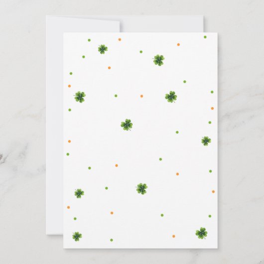 Lucky One St. Patrick's Day Boy First Birthday Kaart (Achterkant)