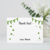 Lucky One St Patrick's Day Dank u Card Clover Bedankkaart (Staand voorkant)