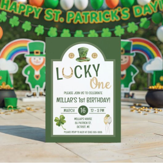 Lucky One, St. Patrick's Day eerste verjaardagsfee Kaart
