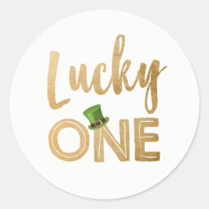 Lucky One St Patrick's Day Favor Tag Cupcake Label