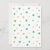 Lucky One St. Patrick's Day Girl First Birthday in Kaart (Achterkant)