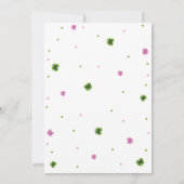 Lucky One St. Patrick's Day Girl First Birthday in Kaart (Achterkant)