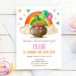 Lucky One St. Patrick's Day Girl First Birthday Kaart