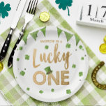 Lucky One St Patrick's Day Paper Bord Clover Boy<br><div class="desc">Een perfecte aanvulling op je verjaardagsfeestje! Lucky One St Patrick's Day First Birthday Theme.</div>