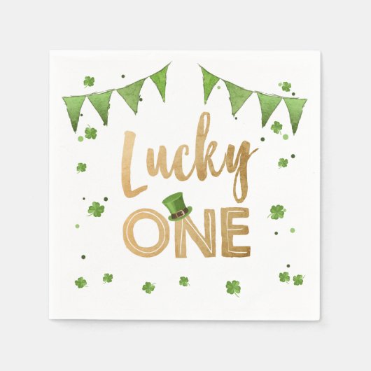 Lucky One St Patrick's Day Papier Servet Klaver Jo (Voorkant)
