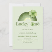 Lucky One St. Patrick's Day Regenboog 1e Verjaarda Kaart (Voorkant)