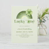 Lucky One St. Patrick's Day Regenboog 1e Verjaarda Kaart (Staand voorkant)