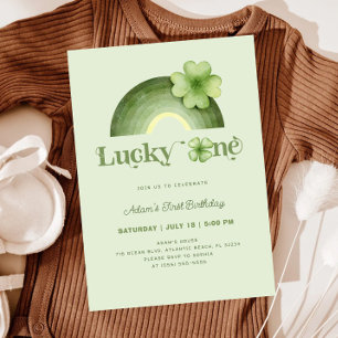 Lucky One St. Patrick's Day Regenboog 1e Verjaarda Kaart