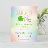 Lucky One St. Patricks Day Shamrock Birthday Kaart (Staand voorkant)