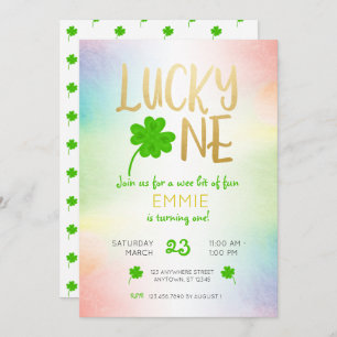 Lucky One St. Patricks Day Shamrock Birthday Kaart