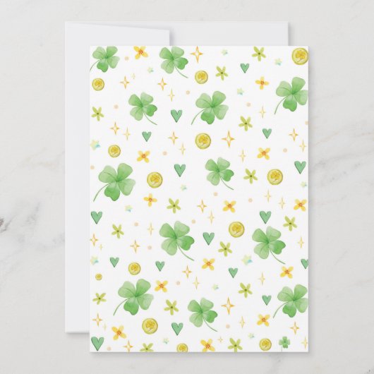 Lucky One St. Patrick's Day Uitnodiging (Achterkant)