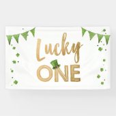 Lucky One St Patrick's Day Verjaardag Banner Clove (Horizontaal)