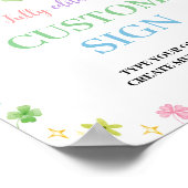 Lucky One St Patrick's Day Verjaardag Custom Sign Poster (Hoek)
