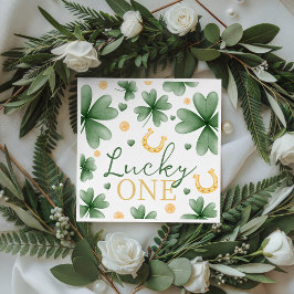 Lucky One St. Patrick's Day Verjaardag Servet