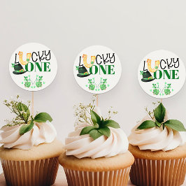 Lucky One St Patricks Eerste Verjaardagsfeestje Ronde Sticker