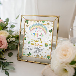 Lucky One Time Capsule Birthday Sign Reclamebord Met Voetstuk