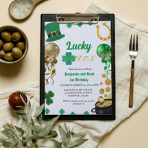 Lucky One Twin 1e Verjaardag St Patrick's Day Boy