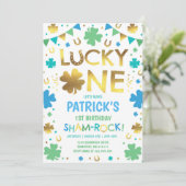 Lucky One verjaardagsuitnodiging St. Patrick's Par Kaart (Staand voorkant)