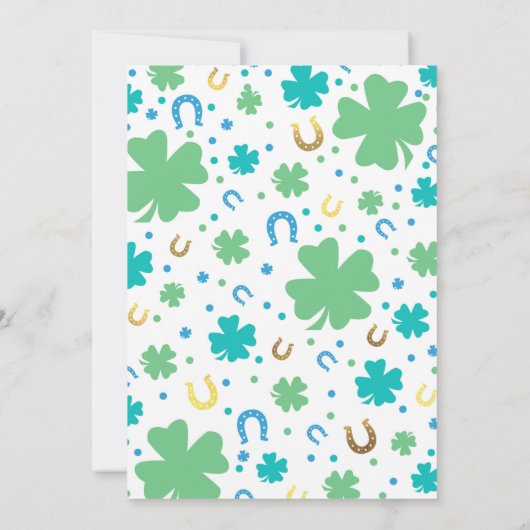 Lucky One verjaardagsuitnodiging St. Patrick's Par Kaart (Achterkant)