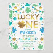 Lucky One verjaardagsuitnodiging St. Patrick's Par Kaart (Voorkant / Achterkant)