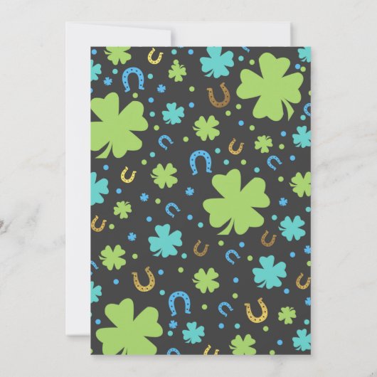 Lucky One verjaardagsuitnodiging St. Patrick's Par Kaart (Achterkant)