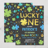 Lucky One verjaardagsuitnodiging St. Patrick's Par Kaart (Voorkant / Achterkant)