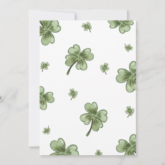 Lucky One verjaardagsuitnodiging, St. Patrick's th Kaart (Achterkant)