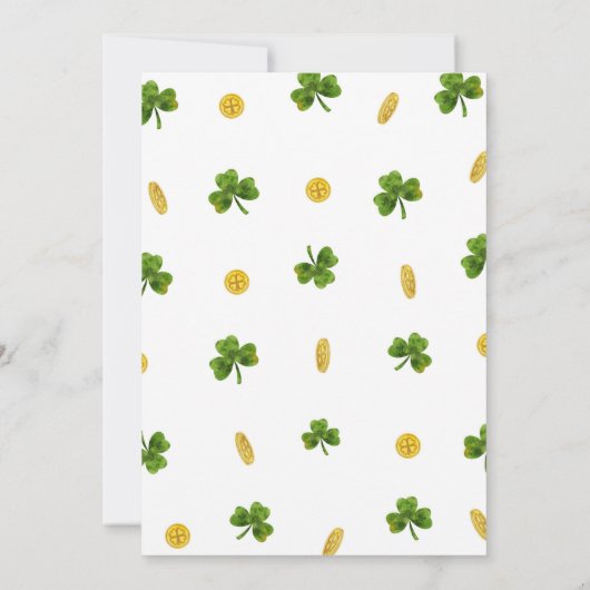 Lucky One verjaardagsuitnodiging, St. Patrick's th Kaart (Achterkant)