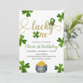 Lucky One verjaardagsuitnodiging, St. Patrick's th Kaart (Staand voorkant)