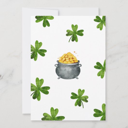 Lucky One verjaardagsuitnodiging, St. Patrick's th Kaart (Achterkant)