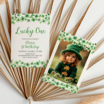 Lucky One verjaardagsuitnodiging, St. Patrick's th