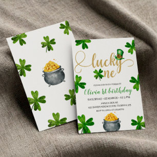 Lucky One verjaardagsuitnodiging, St. Patrick's th Kaart