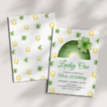 Lucky One verjaardagsuitnodiging, St. Patrick's th Kaart<br><div class="desc">Vier je kleine "gelukkige" in stijl met onze St. Patrick's Lucky One Birthday Invitation. Met levendige greens, vrolijke shamrocks en gouden accenten brengt deze uitnodiging de feestelijke geest van St. Patrick's Day naar de speciale mijlpaal van uw kind. Ideaal voor een eerste verjaardag of elke leeftijd die extra gelukkig voelt,...</div>