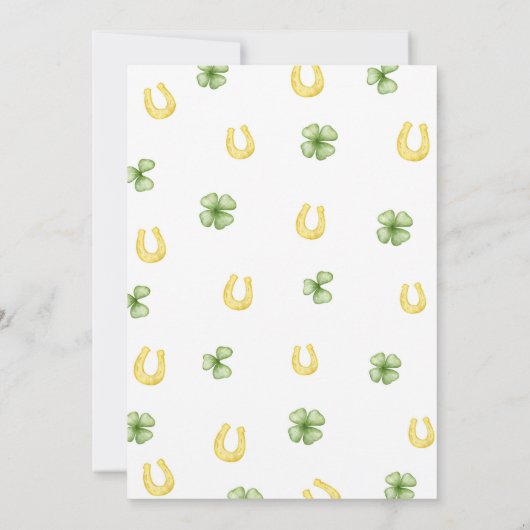 Lucky One verjaardagsuitnodiging, St. Patrick's th Kaart (Achterkant)