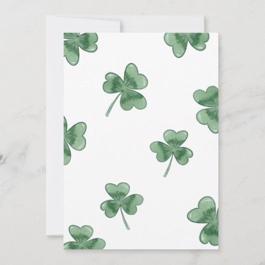 Lucky One verjaardagsuitnodiging, St. Patrick's th Kaart (Achterkant)