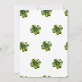 Lucky One, Vier Leaf Clover First Birthday Kaart (Achterkant)