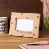 Lucky Ones Ierse klaver ontwerp Gegraveerde Lijstjes (Links)