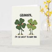 Lucky Opa Klaverkaart Kaart (Gele Bloem)