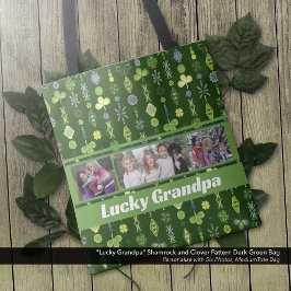 "Lucky Opa" Shamrock Klaver Groene Foto Tote Bag