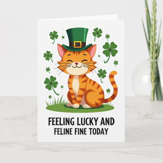 Lucky Oranje Kat Lach Kaart (Voorkant)