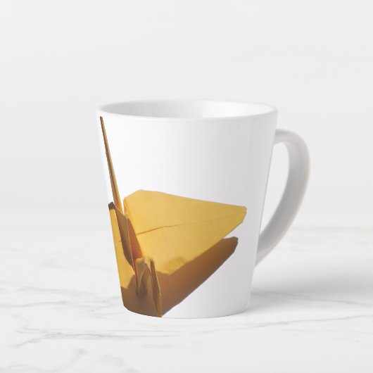 lucky origami crane latte mok (Rechterhoek)