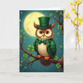 Lucky Owl Moonlit Scene Card Kaart (Gele Bloem)