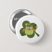 Lucky Owl Ronde Button 5,7 Cm (Voorkant /achterkant)