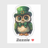 Lucky Owl St. Patrick's Day Sticker (Vel)